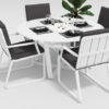 PRIMAVERA 2 white anthracite Мебель из алюминия патио 4 персоны