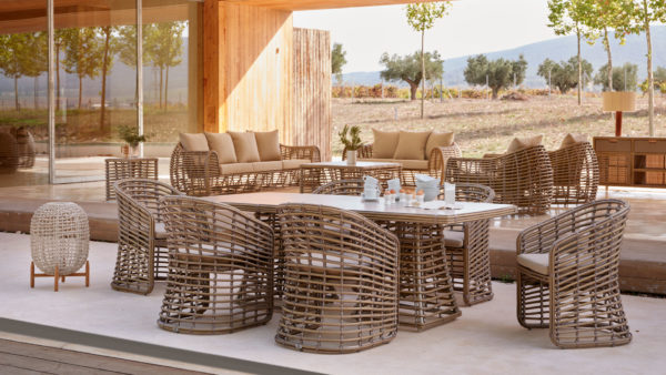 Плетеная мебель «RUBY» dining set 220 + 6 — Skyline Design