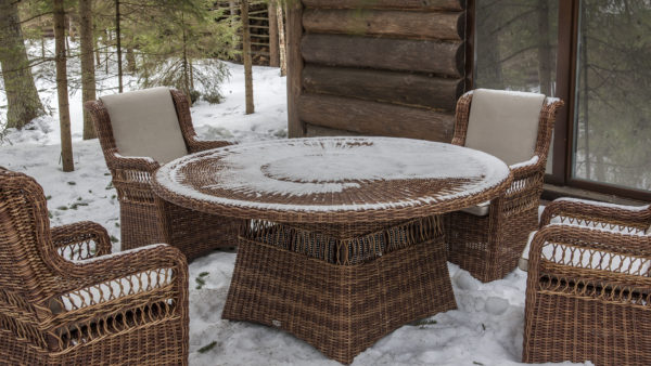 Стол Ebony из искусственного ротанга круглый D 160 — Skyline Design