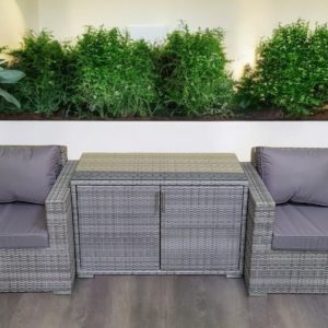 Allegro - Комод из искусственного ротанга серый цвет__