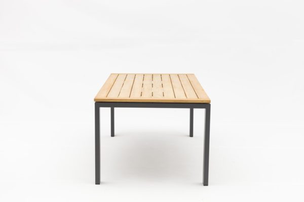 Lyon - Стол антрацит натуральный 220cm , алюминий тик
