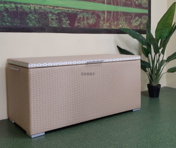 Сундук из искусственного ротанга “Sonata-Mega” beige white_