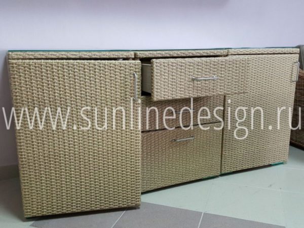 Тумба из искусственного ротанга “Rotang-Kitchen” model 1 (левая)