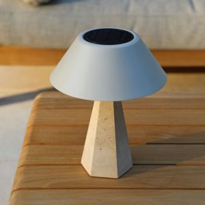 Kiruna (Hexa S Cap), светильник бежевый, алюминий натуральный камень--